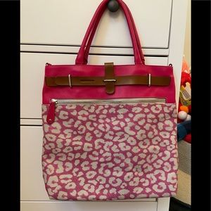 Furla Pink Leopard Print- Large Bag